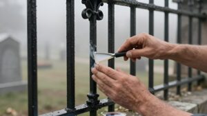 Нанесение защитного воска на металл как часть ухода за коваными оградами в 2026 году